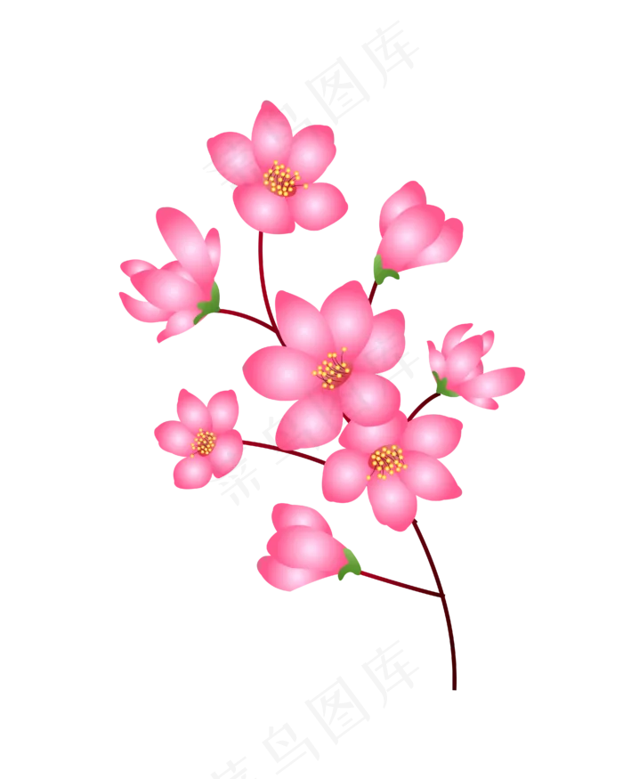 矢量手绘卡通花束(4167*5208px 300 dpi )ai矢量模版下载