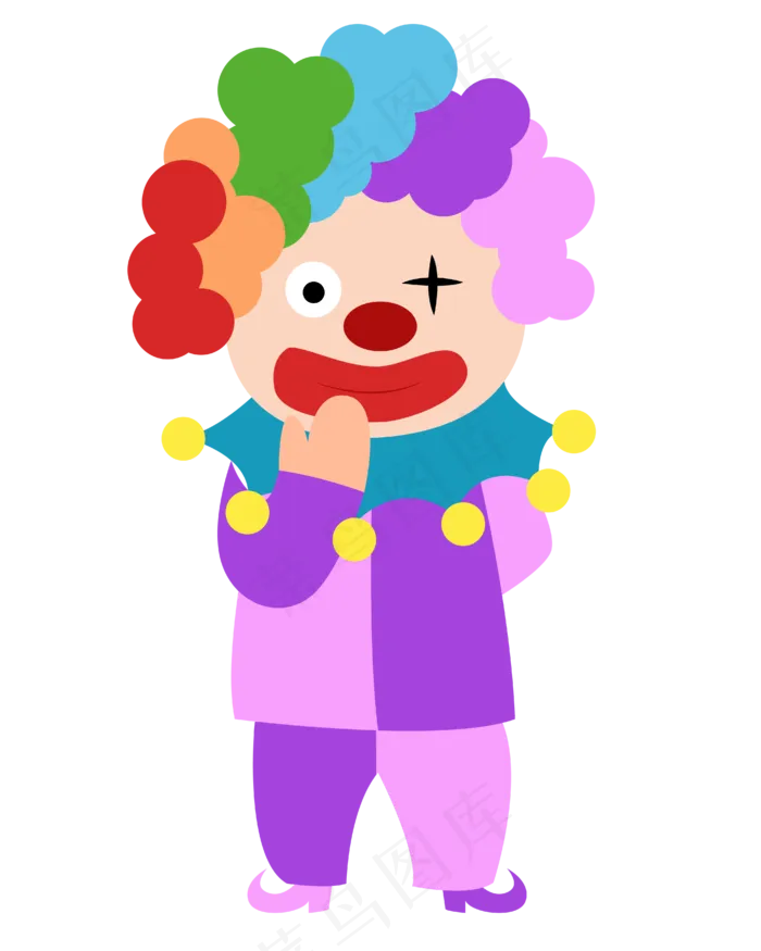 矢量卡通免扣小丑(4167*5208px 300 dpi )ai矢量模版下载