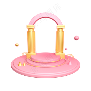 立体舞台时尚场景,免抠元素