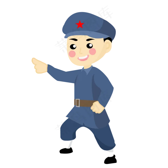 扁平红军建党节素材(2000X2000(DPI:300))psd模版下载