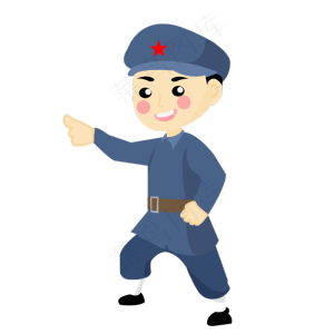 扁平红军建党节素材