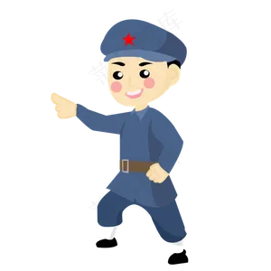 扁平红军建党节素材