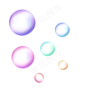 漂浮彩色可爱气泡