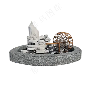 立体中式园林假山