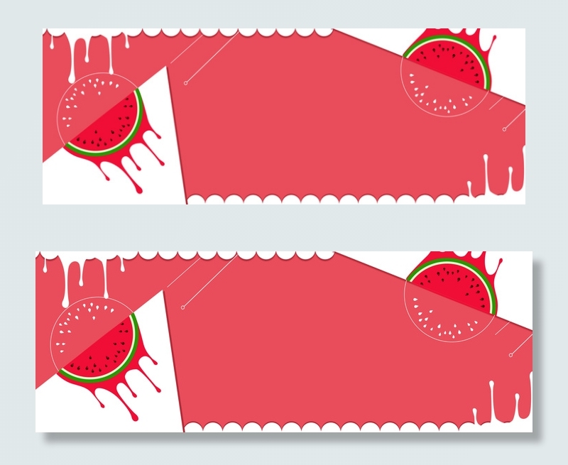 夏季水果西瓜红色背景