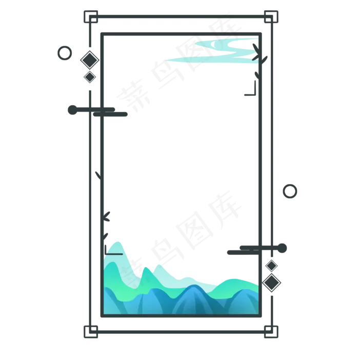 古风花纹边框(2000X2000(DPI:300))psd模版下载