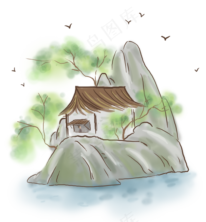 中国风赏春的古人