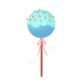蓝色可爱六一儿童节棒棒糖装饰