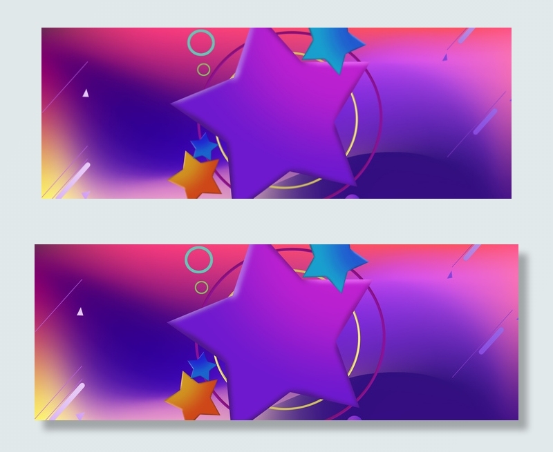 紫色扁平渐变炫酷banner背景图