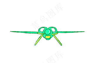 手绘儿童节玩具飞机