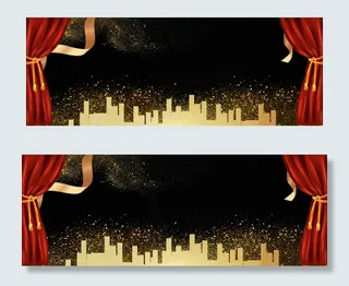 大气房地产黑金绸缎质感banner