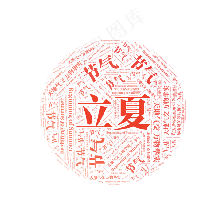 矢量立夏节气装饰(2000X2000(DPI:300))ai矢量模版下载