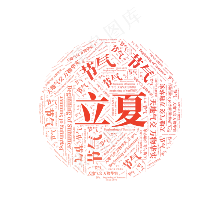 矢量立夏节气装饰(2000X2000(DPI:300))ai矢量模版下载