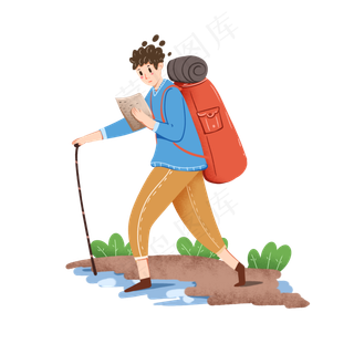 旅游旅行卡通人物