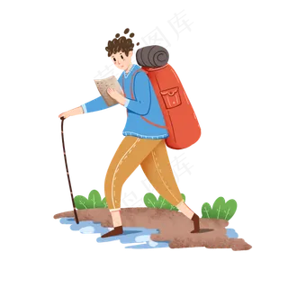 旅游旅行卡通人物