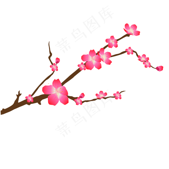 矢量免扣卡通桃花(4167*4167px 300 dpi )ai矢量模版下载