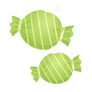 绿色可爱小清新六一儿童节糖果