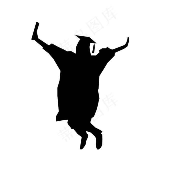 毕业季跳跃人像青春校园剪影(2480X2480(DPI:300))psd模版下载
