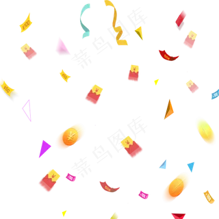 金币红色红包元素,免抠元素