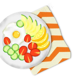 餐桌美食水果沙拉煎蛋桌布夏日,免抠元素 餐桌美食水果沙拉煎蛋桌布夏日,免抠元素