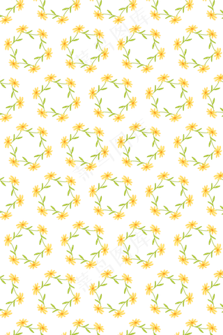 春季花环平铺底纹