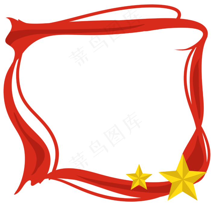 建党节红色边框(3000X3000(DPI:300))psd模版下载