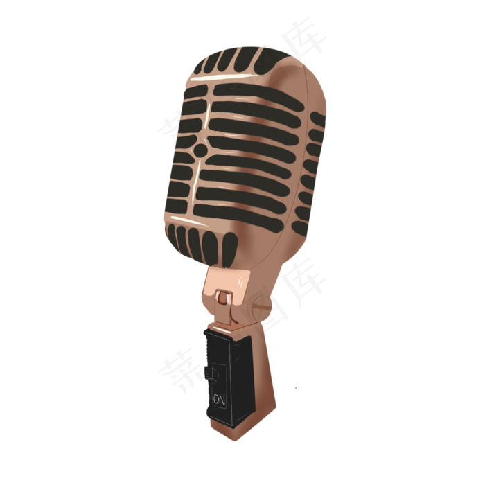 手绘卡通话筒插画