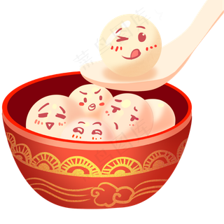 新春元宵佳节闹元宵吃汤圆,免抠元素