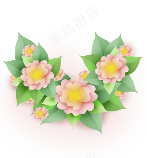 立体感粉嫩樱花花卉