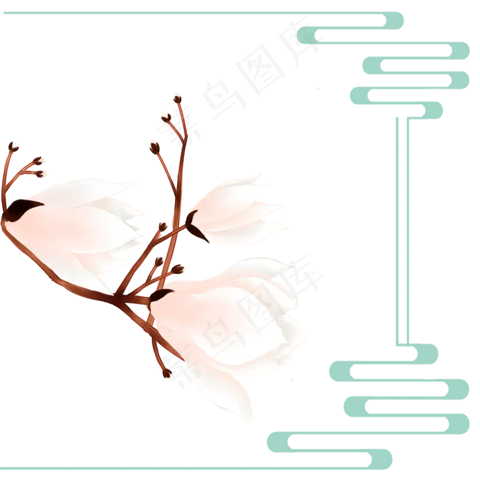 春季花卉木兰树望春花旱荷花早春(2000X2000(DPI:300))psd模版下载