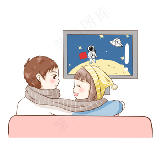 情人节一起在家看电视