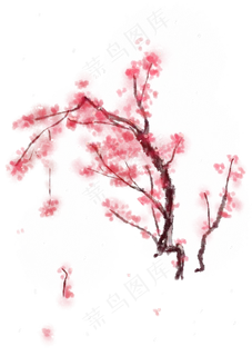 新年雪中红梅,免抠元素