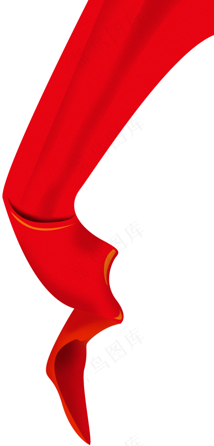 漂浮模糊红色彩带飘带修饰