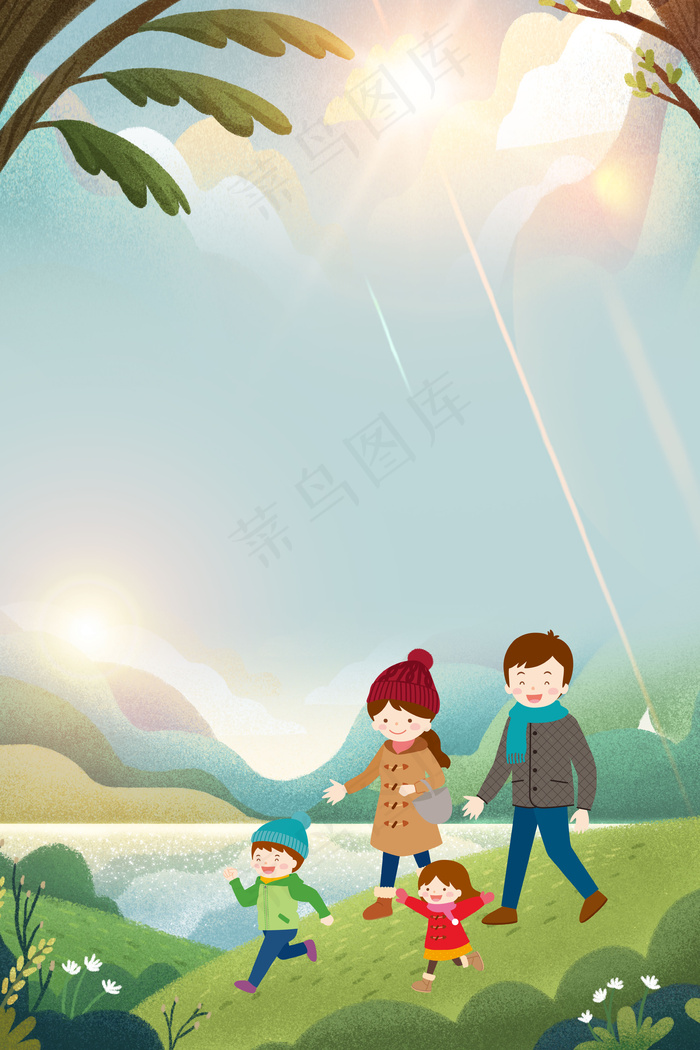 小清新五一旅游高清背景