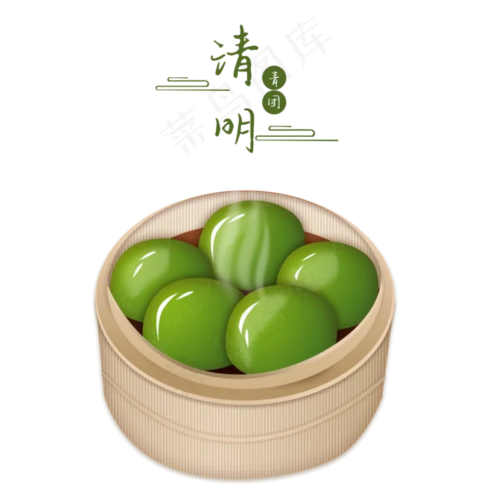 青团艾草团子一笼青团