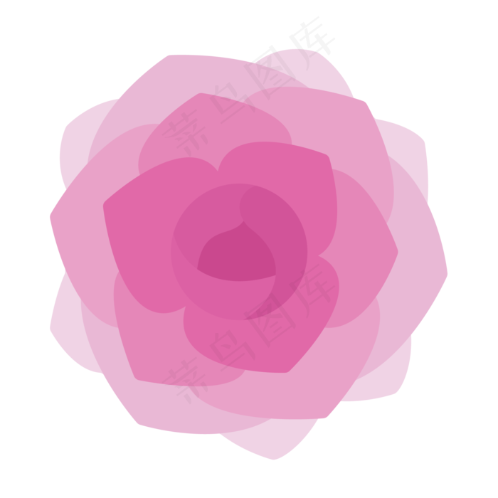 一朵紫红色的简笔画玫瑰