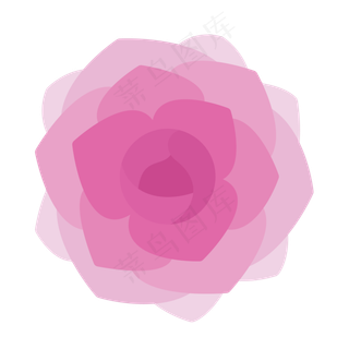 一朵紫红色的简笔画玫瑰