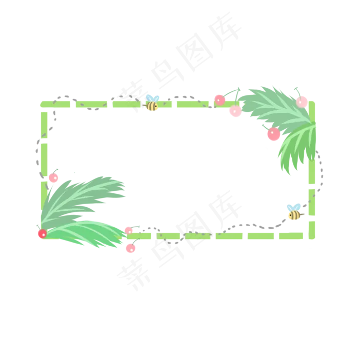 热带植物边框(2000X2000(DPI:299))psd模版下载