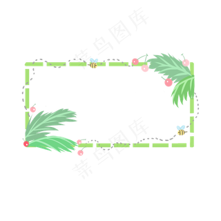 热带植物边框