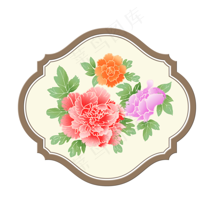 牡丹牡丹花元素富贵牡丹