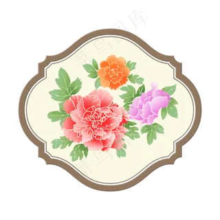 牡丹牡丹花元素富贵牡丹