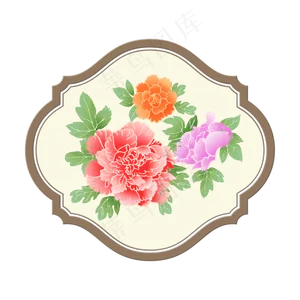 牡丹牡丹花元素富贵牡丹