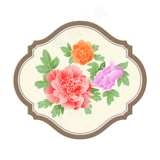 牡丹牡丹花元素富贵牡丹