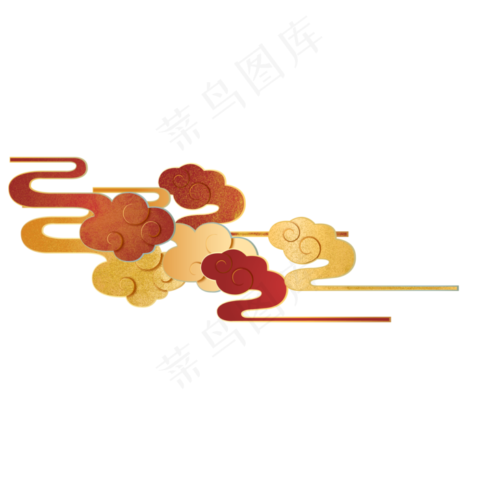 中国风描金云纹(2000*2000px 300 dpi )ai矢量模版下载