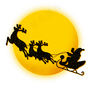 平安夜月亮圣诞素材,免抠元素