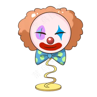 彩色创意愚人节小丑元素,免抠元素