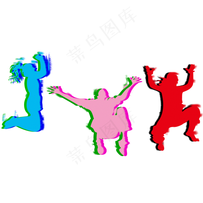 故障艺术风格毕业欢呼雀跃矢量图(2000X2000(DPI:300))psd模版下载