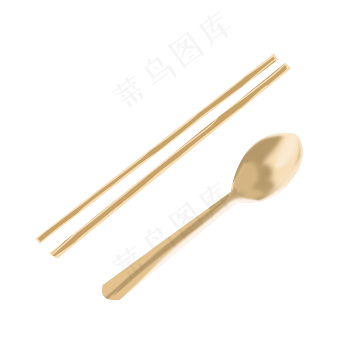 餐具仿真勺子装饰元素,免抠元素