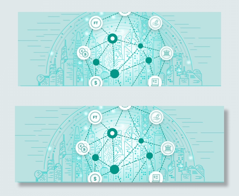 清新商务科技感信息数据背景