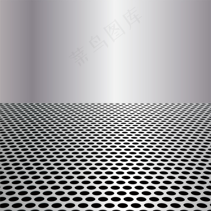 金属圆形网孔反光质感钢片海报背景